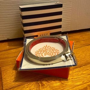 Triple leather gold band bracelet